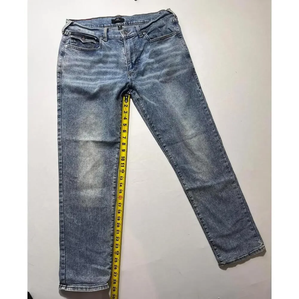 True Religion Geno Men's Jeans 34x30 Light‎ Wash Relaxed Slim Denim